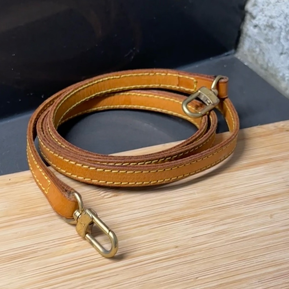 Louis Vuitton Brown Leather Crossbody Strap